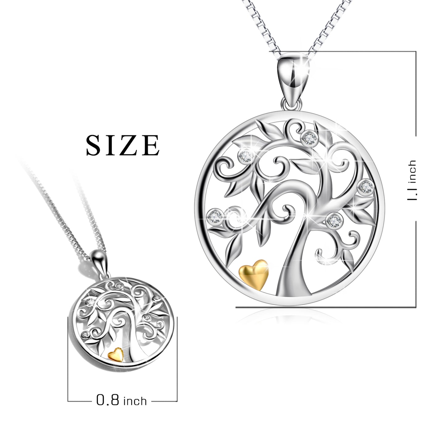 S925 Sterling Silver Tree of Life Necklace