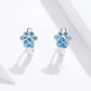 S925 Sterling Silver Paw Print Earrings